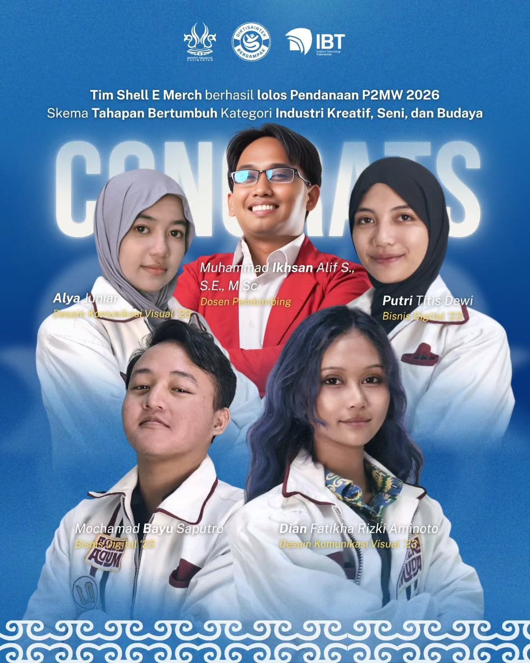 Angkat Inovasi Daur Ulang Kreatif, Tim Shell E Merch ITK Sukses Raih Pendanaan P2MW Nasional 2026
